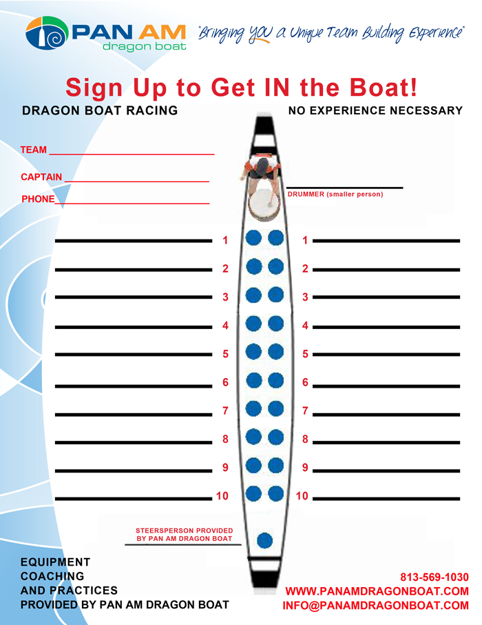 Practice Calendars Pan Am Dragon Boat