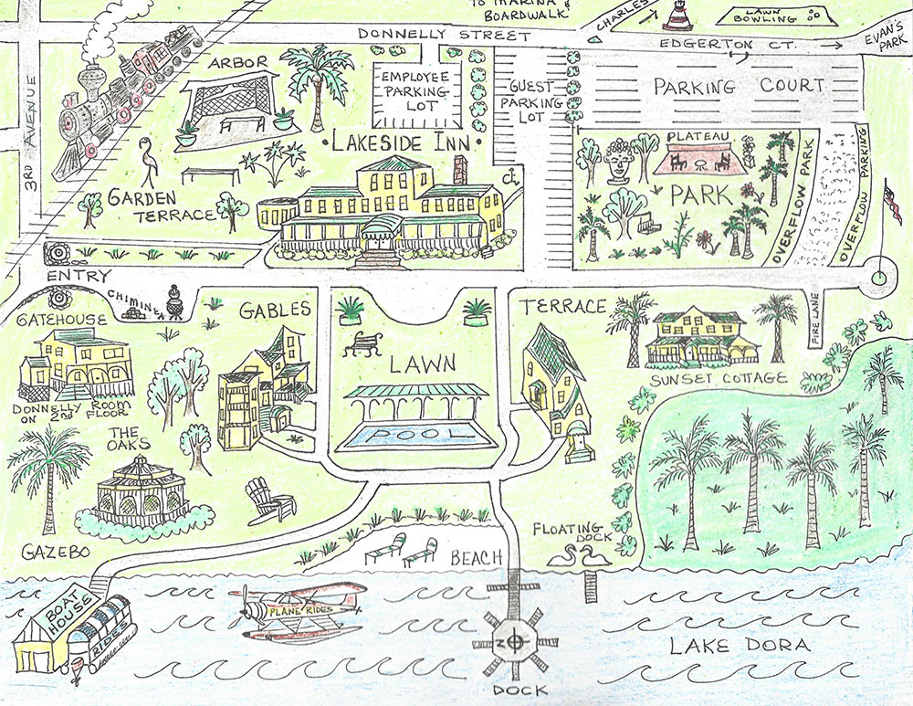 Mount Dora Walking Map  Map of Atlantic Ocean Area